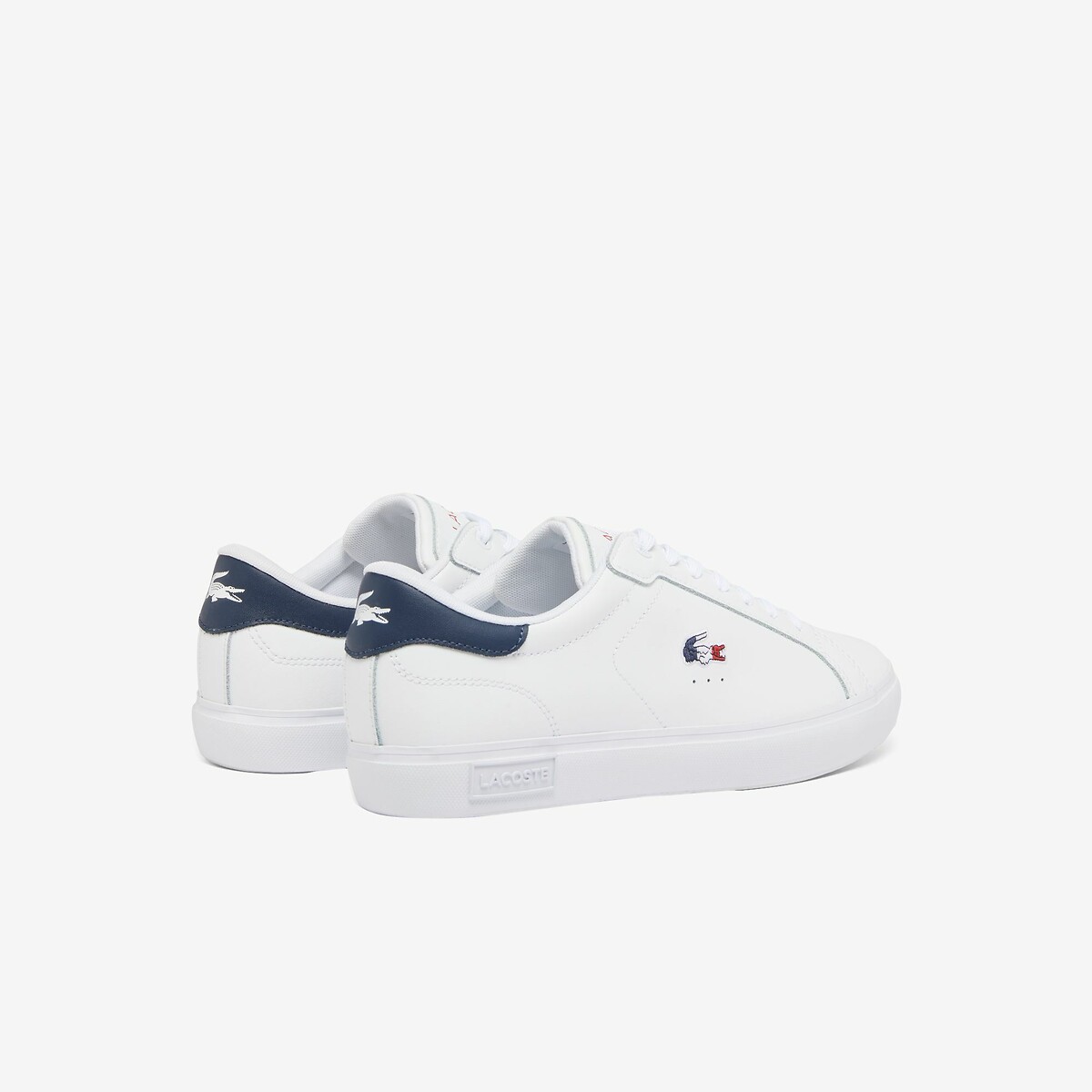 Baskets basses Powercourt blanc/bleu/rouge, LACOSTE