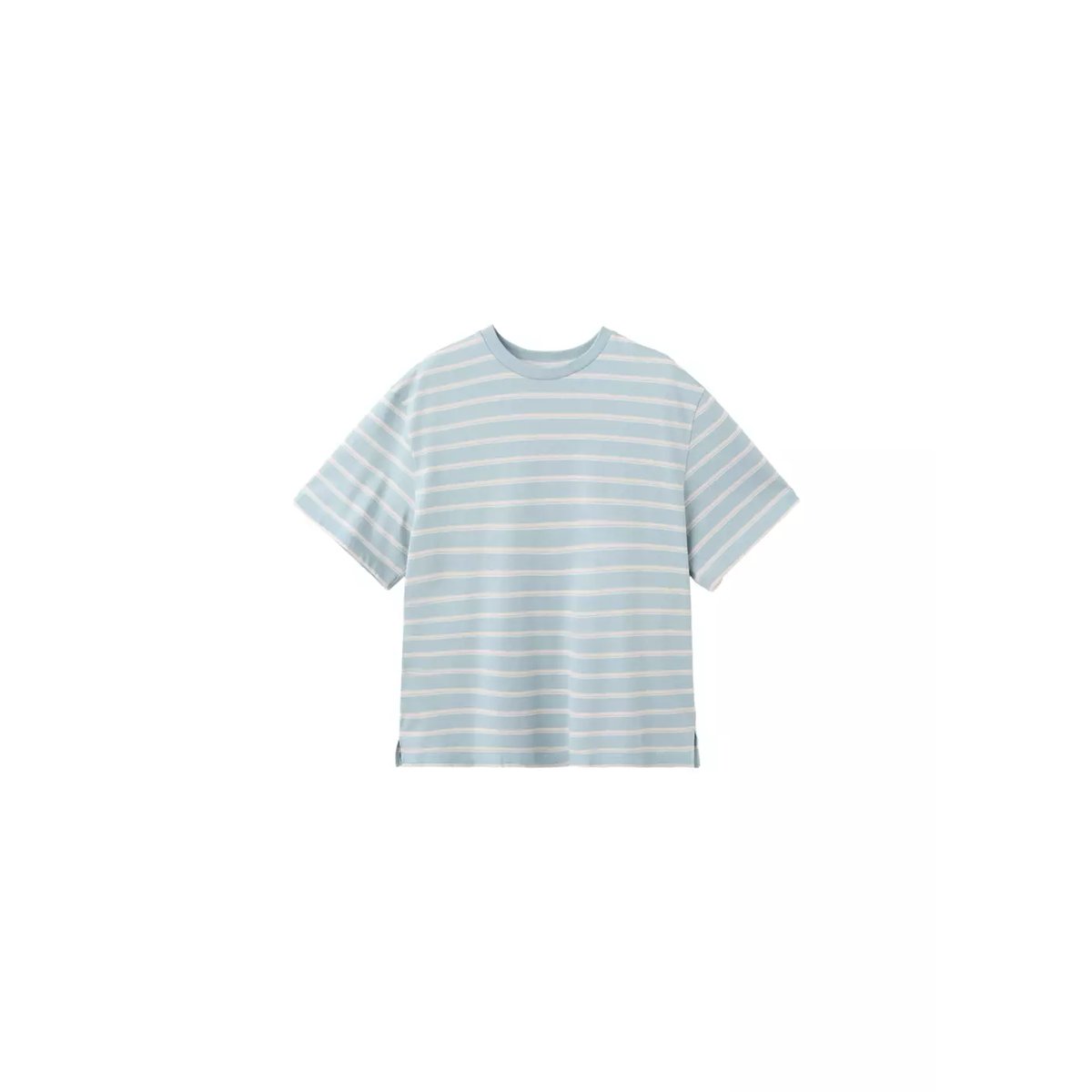 T-shirt de pyjama coton rayures bleu, MANGO