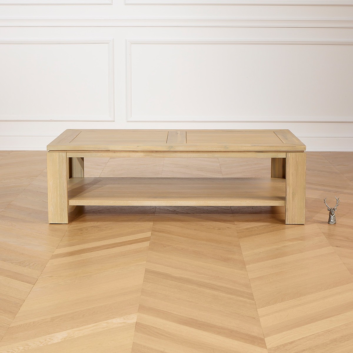 Table basse rectangulaire en acacia ENZO beige, ROBIN DES BOIS