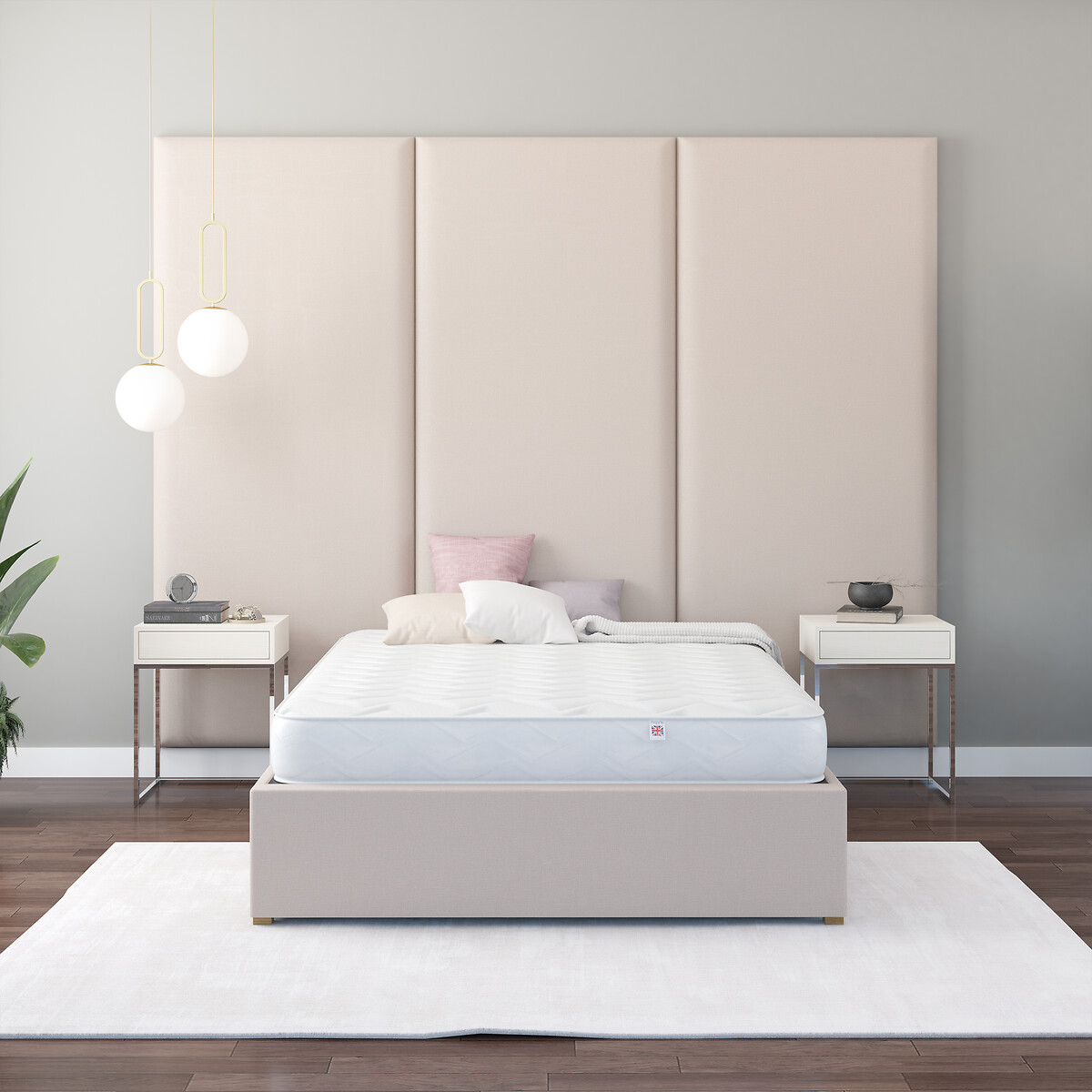 Aspire Essentials Dual Layer Memory Foam Hybrid Mattress white, ASPIRE