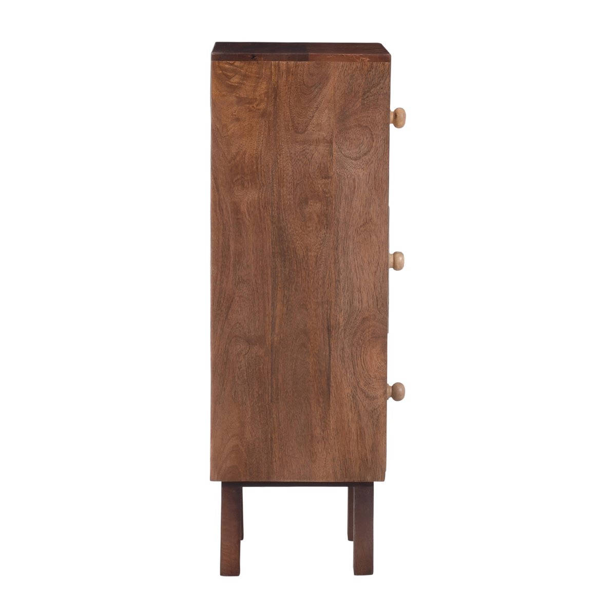 Chiffonnier 3 tiroirs, bois de manguier, MADURAI finition noyer, NORDLYS