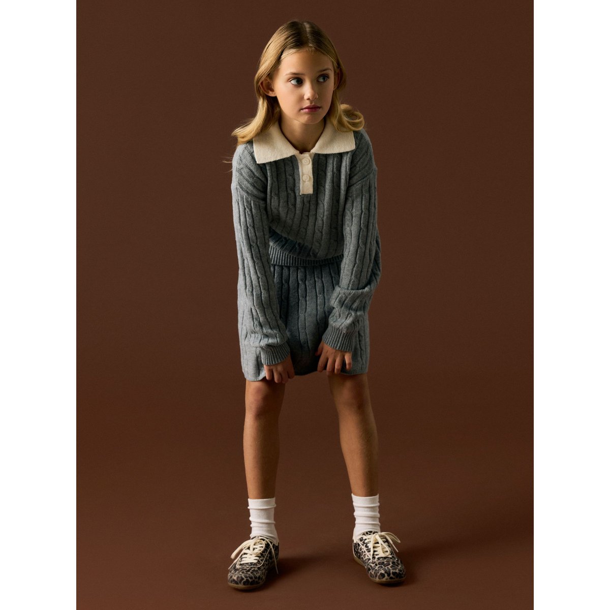Jupe gris - grey melange1, NAME IT