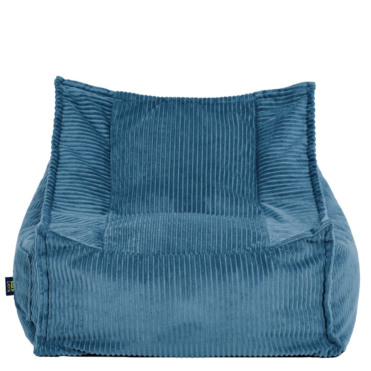 Pouf fauteuil grand enfant en velours côtelé Oeko-Tex® - ALTO bleu jeans, ICON