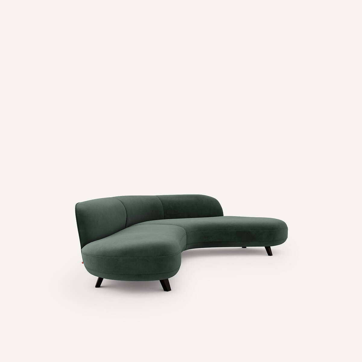 Sofá esquinero de terciopelo, Rosebury, diseño de Emmanuel Gallina verde zar, AM.PM X EMMANUEL GALLINA