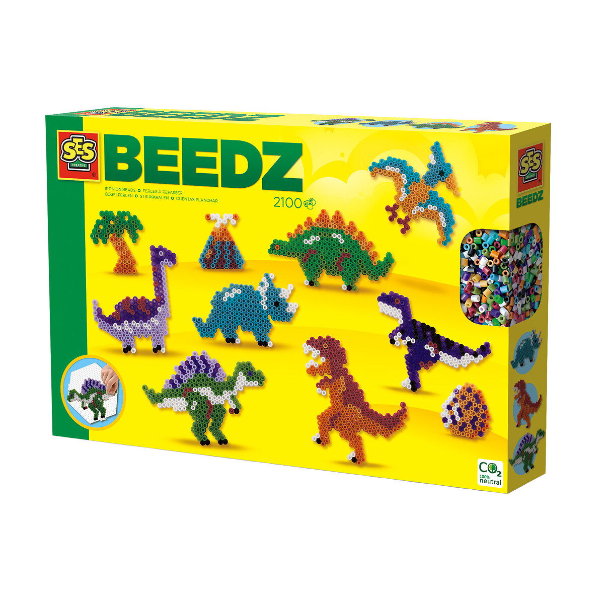 Brinquedo "Missangas mundo jurássico", SES multicolor, SES