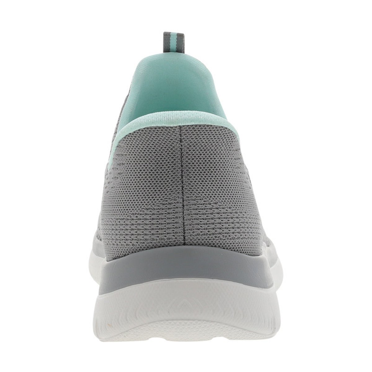 Baskets running grises avec un talon plat et une fermeture slip-on gris, SKECHERS