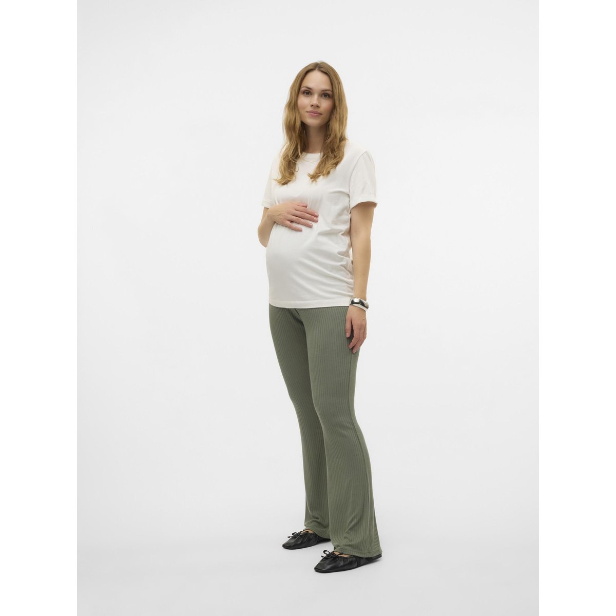 Pantalon agave green, MAMA LICIOUS