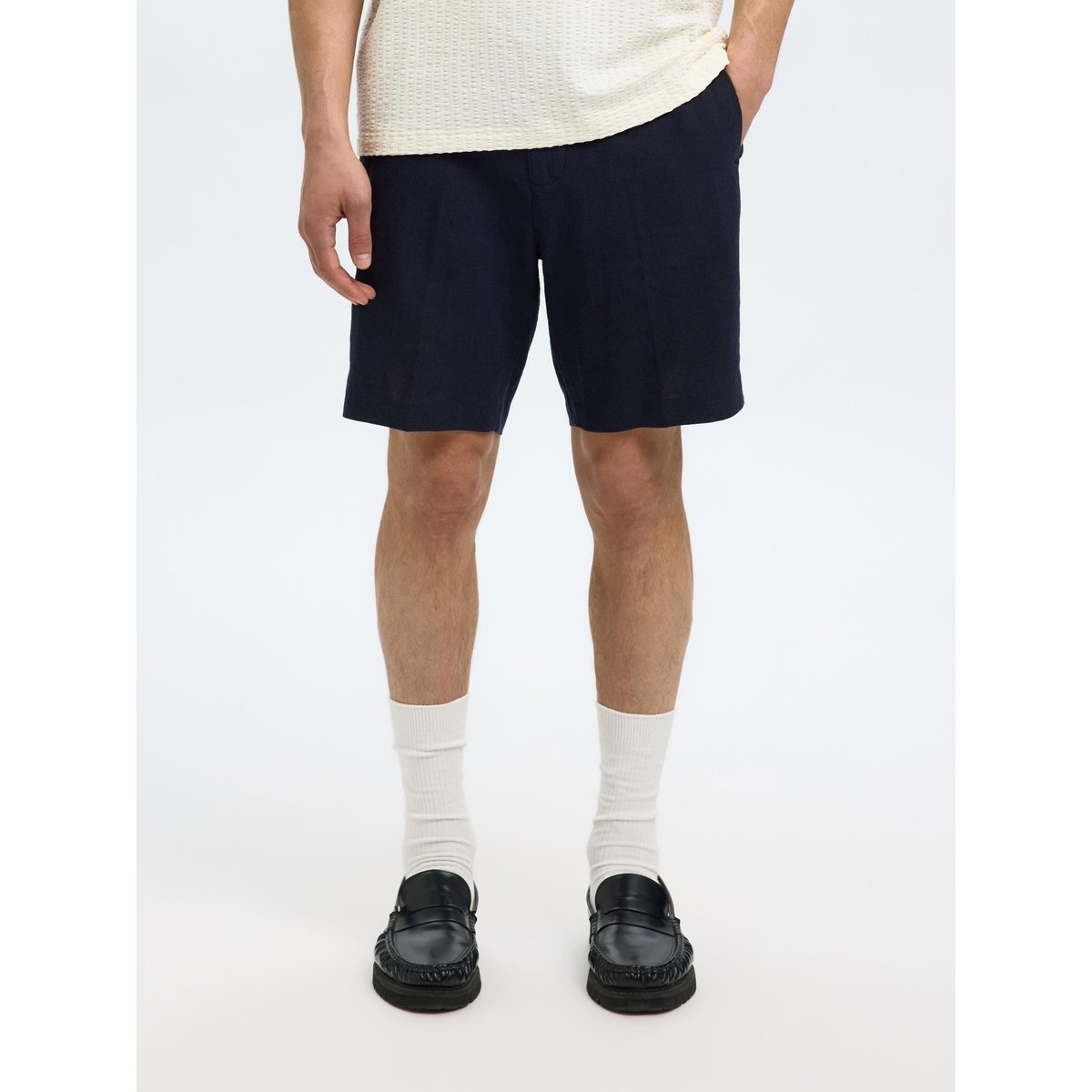 Short En Lin Mélangé sky captain, SELECTED