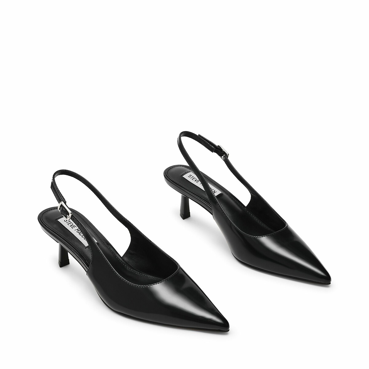 Escarpins slingback pointus en cuir Korra noir, STEVE MADDEN