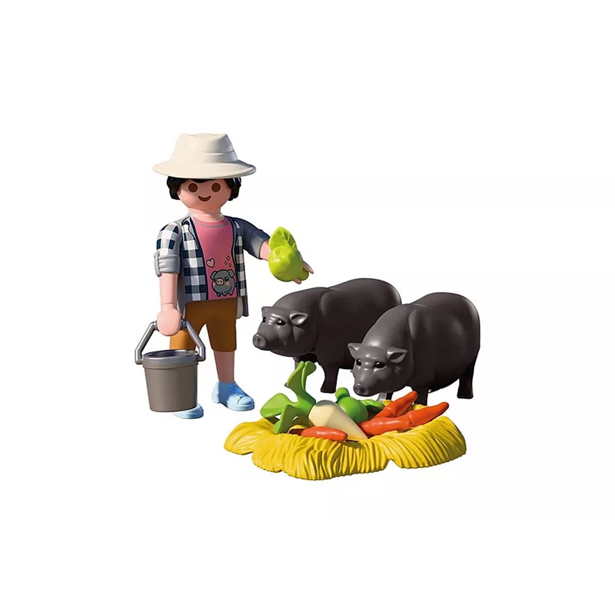Agriculteur avec cochons multicolore, PLAYMOBIL