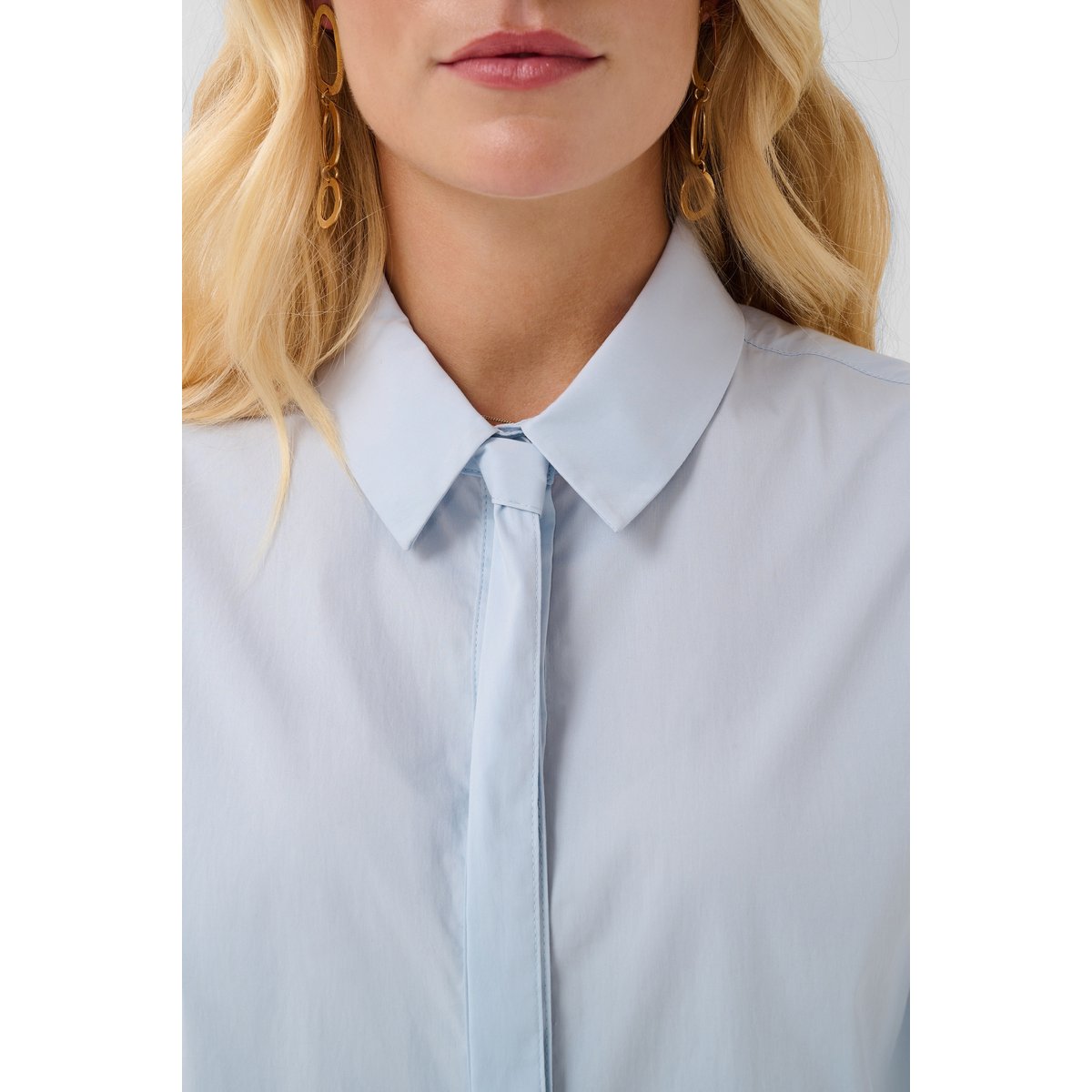 Chemise à manches longues bleu plein air, CREAM