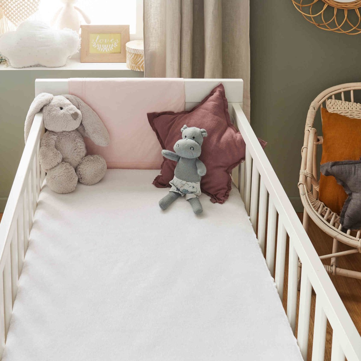 Protège matelas coton imperméable (lot de 2) blanc, P'TIT LIT