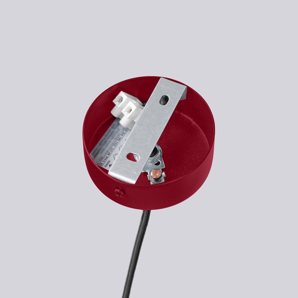 Lustre Aluminium Bourgogne G9 6 Halo rouge, EDEN