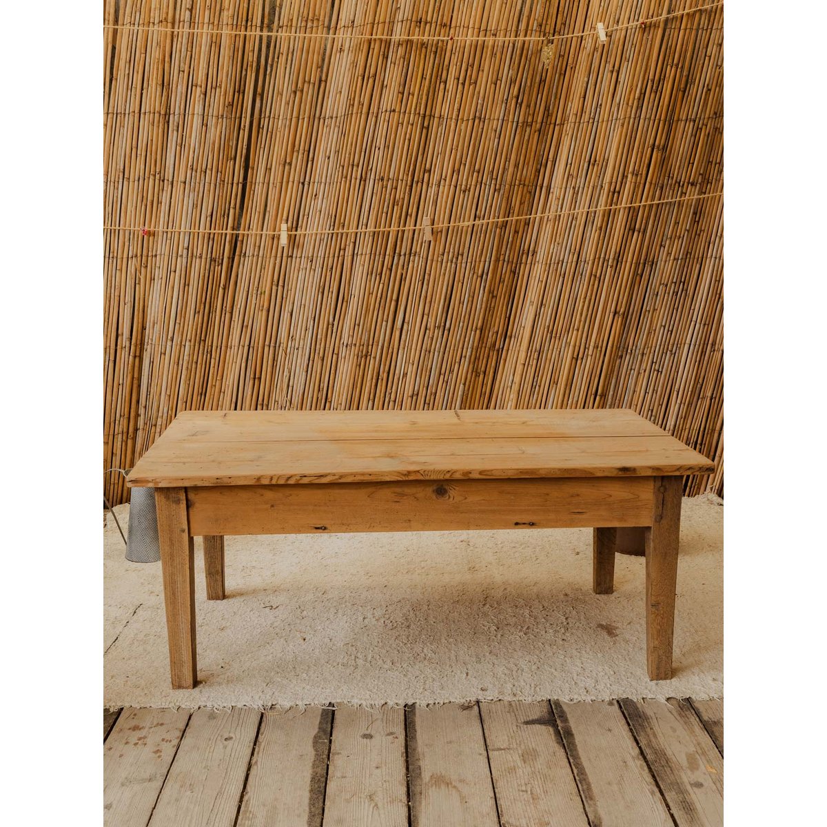 Table basse en bois Léonie N°1168 - Bon état bois clair, DEBONGOUT
