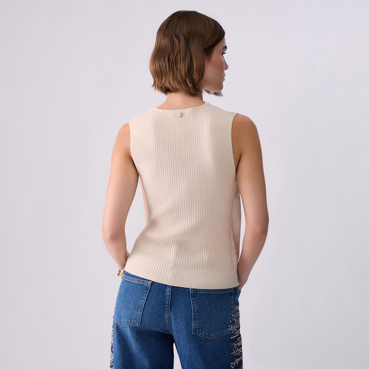 Top avec Broderies Bijou crème, LIU JO