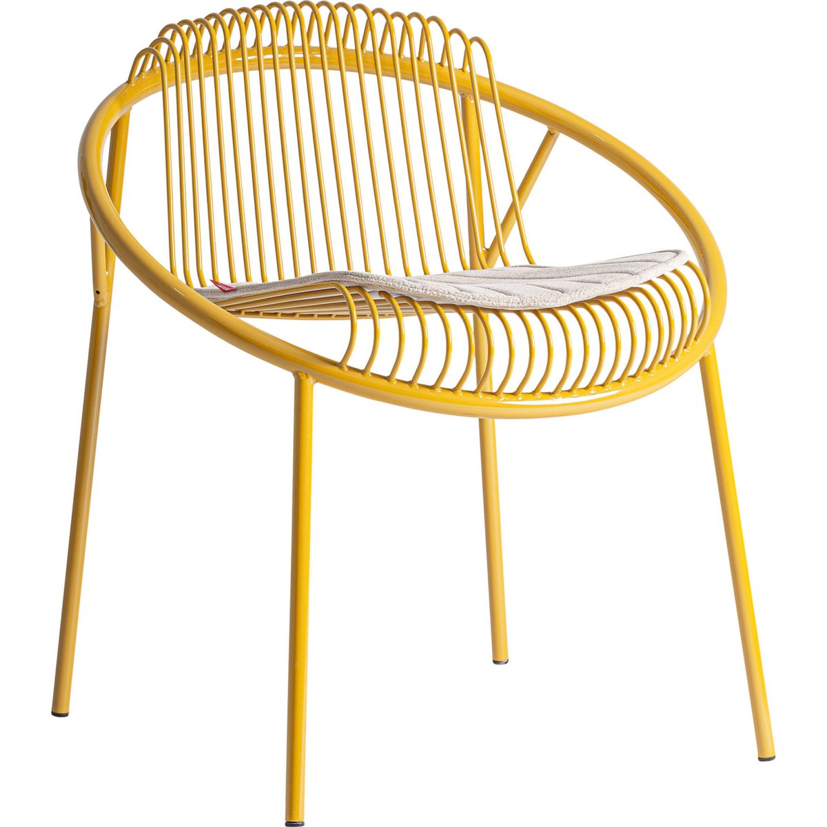 Chaise en fer collection S.BRIENZ moutarde et gris, RECOLLECTION