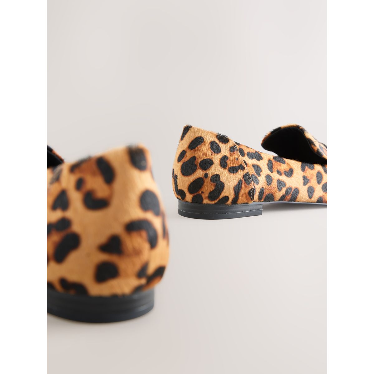 Mocassins bout rond en cuir forever comfort® léopard, NEXT