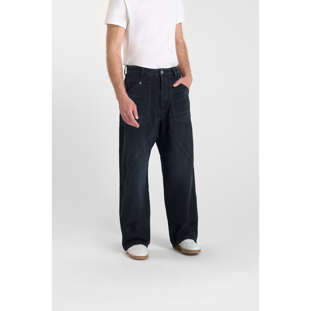 Jeans loose, large LUDOLF, longueur 34 blue black, LE TEMPS DES CERISES