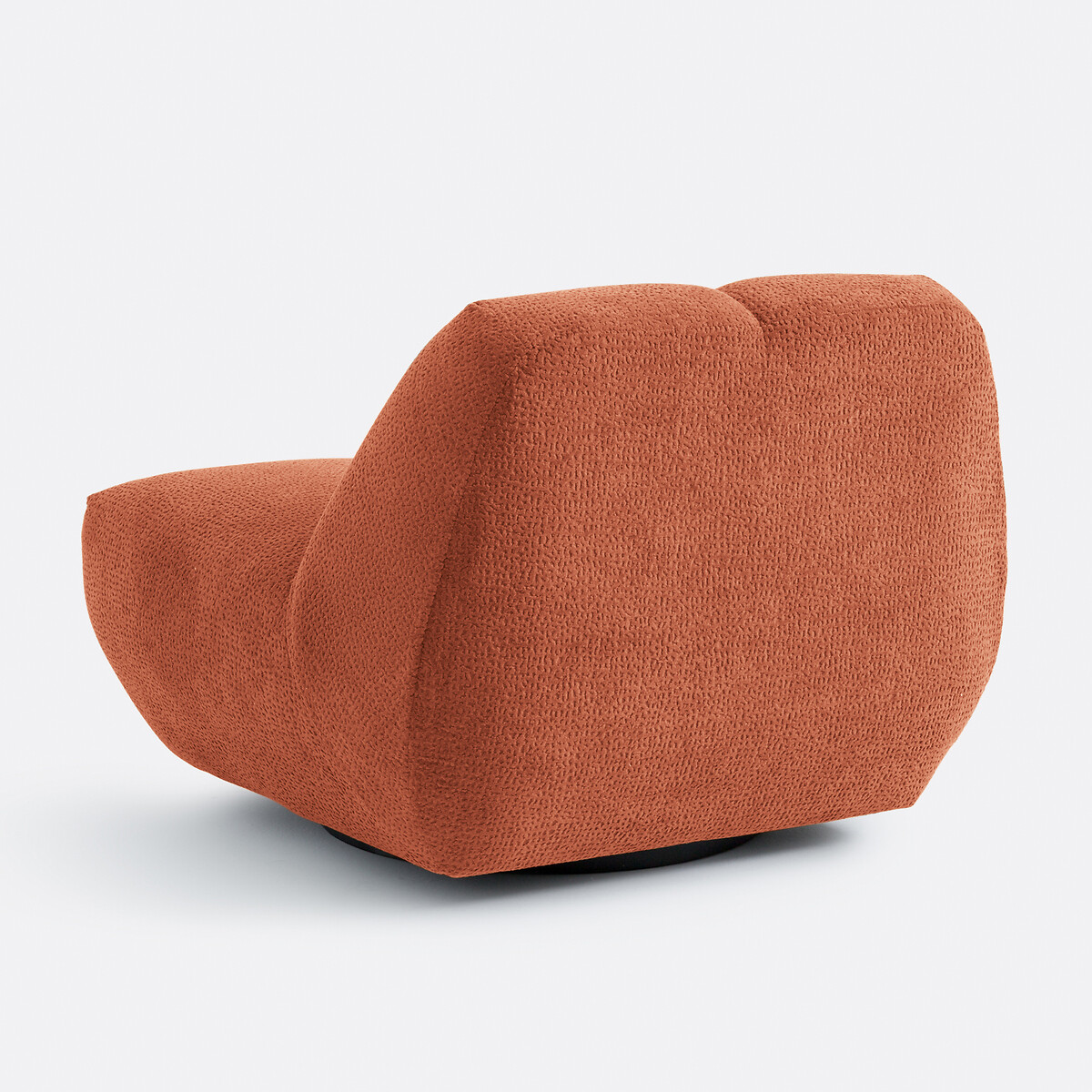 Sillón giratorio, tela con relieve, Nuria terracota, LA REDOUTE INTERIEURS