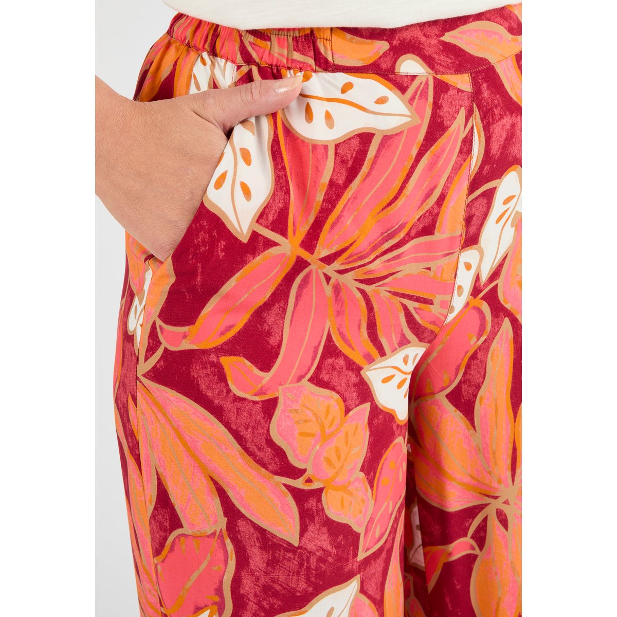 Pantalon fluide Climatyl rouge tropical, DAMART