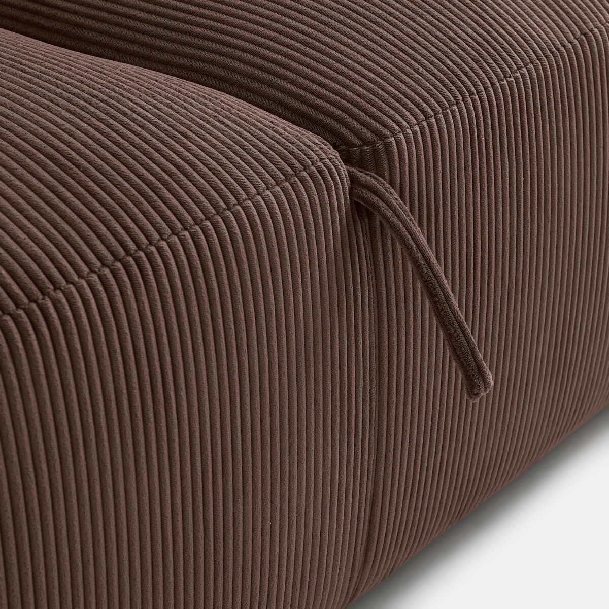 Sofá cama 3 plazas aterciopelado, Edith chocolate, LA REDOUTE INTERIEURS