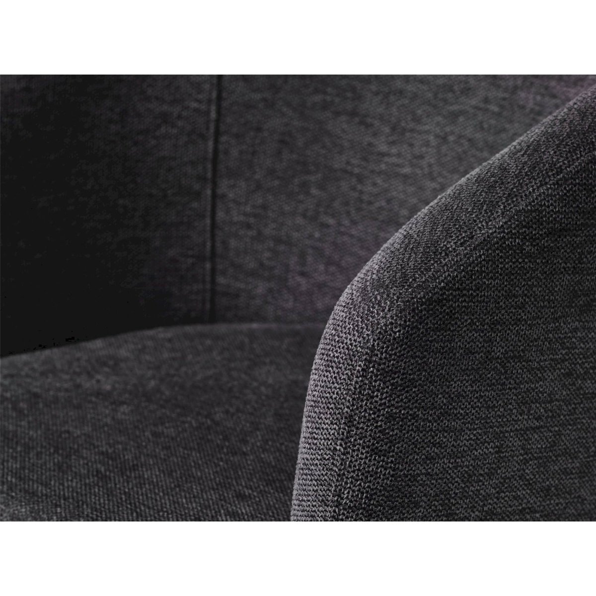 Chaise enveloppante à accoudoirs MUMMLE gris foncé, RECOLLECTION