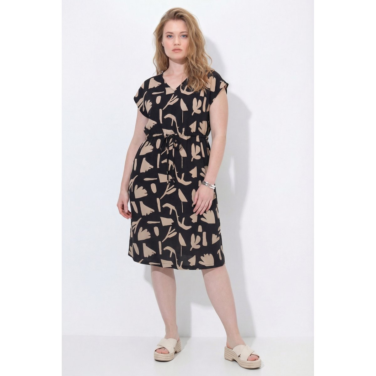 Robe maxi à fleurs noir, ULLA POPKEN