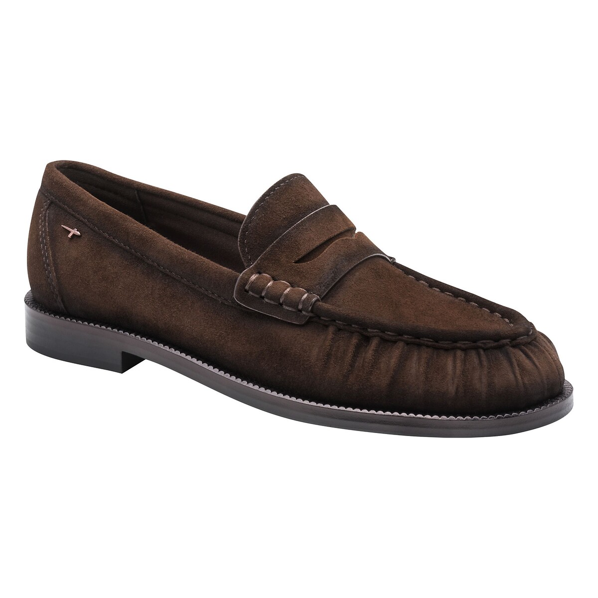 Mocassins en cuir suédé marron foncé, TAMARIS