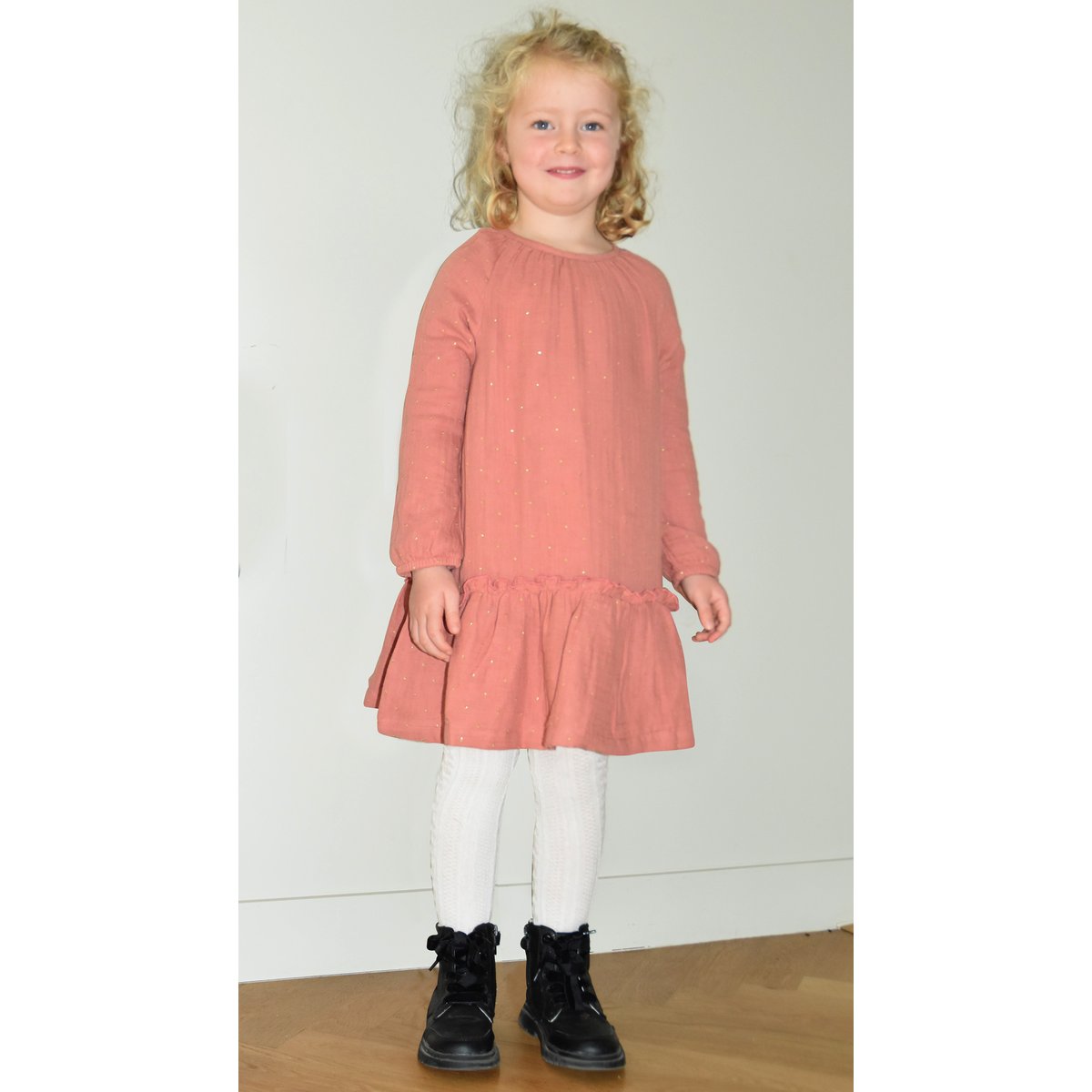 Robe manches longues patsy rose, SUCRE D'ORGE