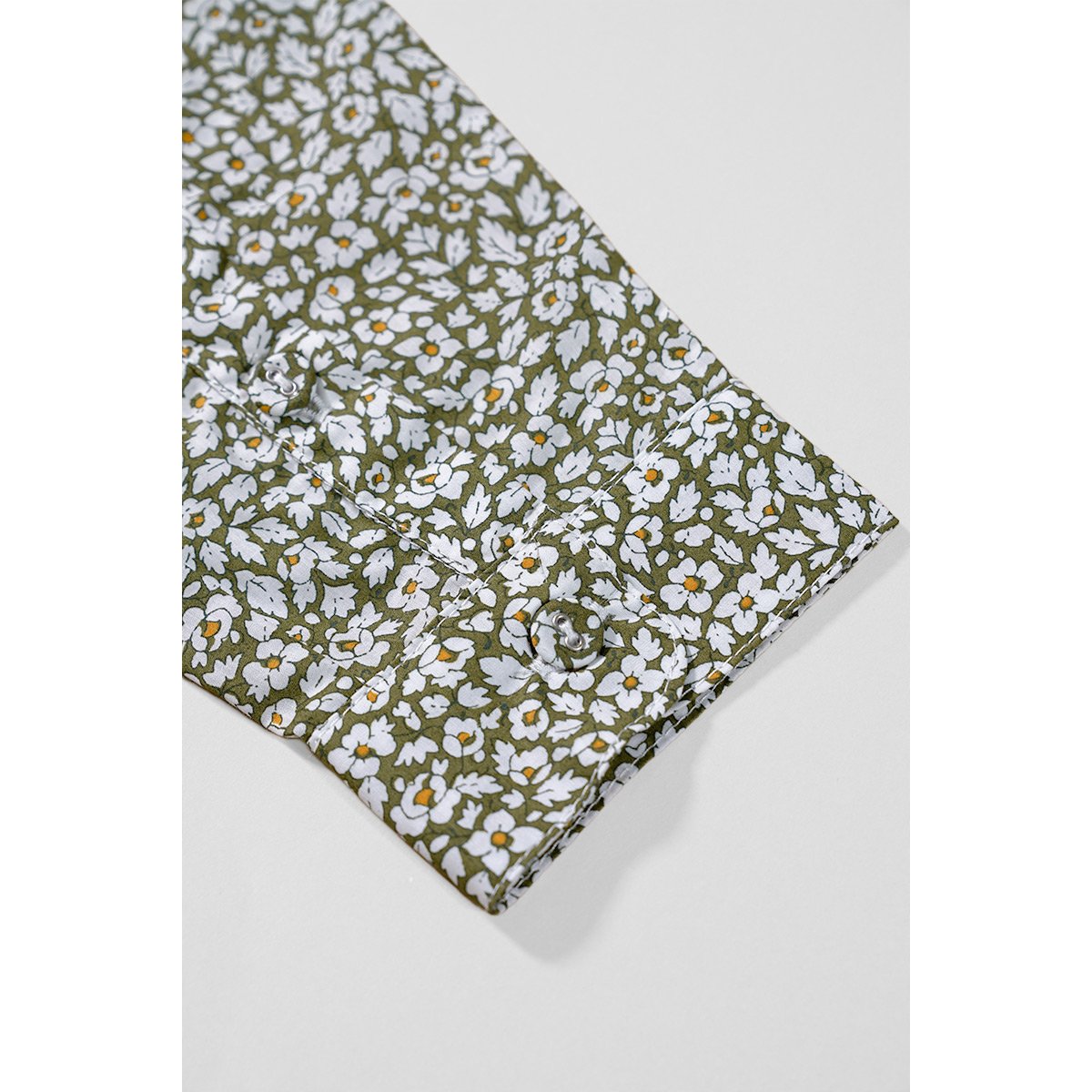 Chemise imprimée - coton imprimé feather green, ARMOR-LUX