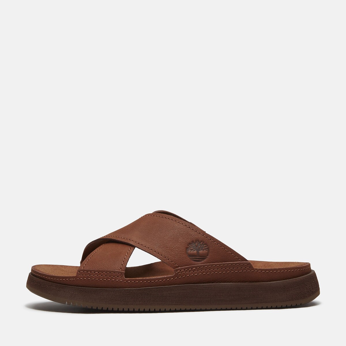 Casco Cove muiltjes met dubbel gekruiste bandjes kastanje, TIMBERLAND