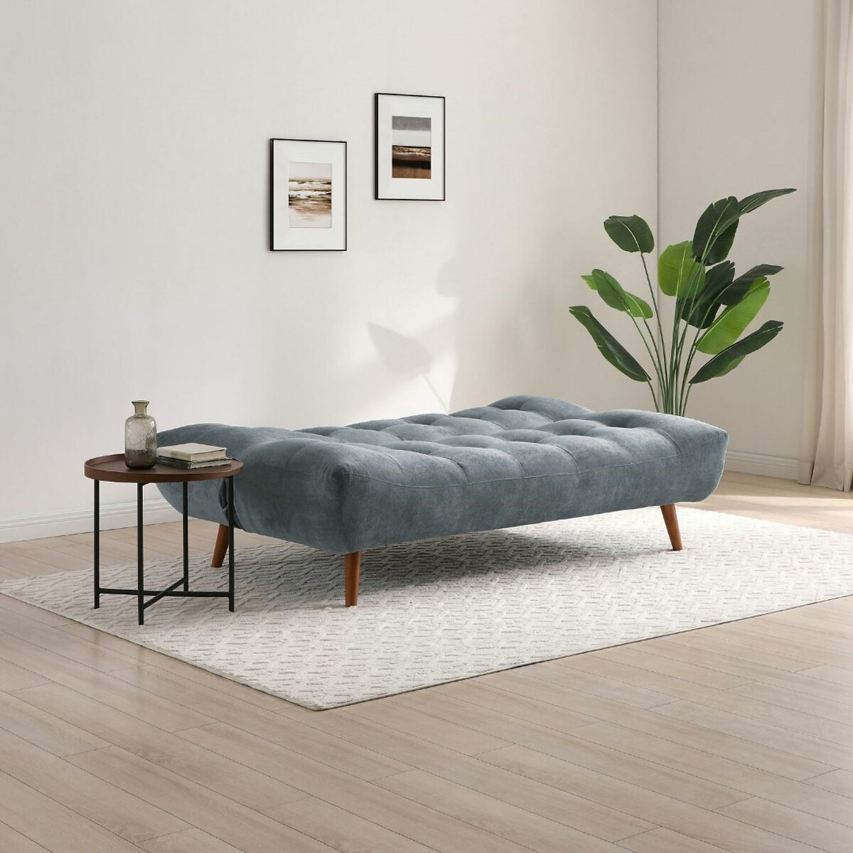 Morgan Chenille Click-Clack 3-Seater Sofa Bed denim, SO'HOME