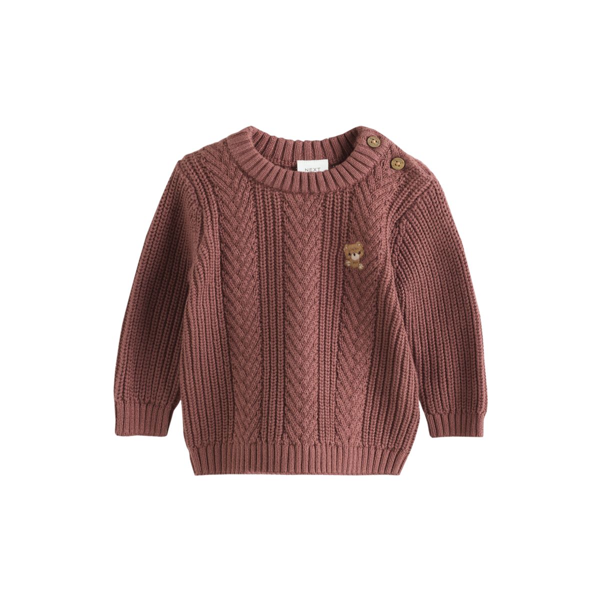 Ensemble bébé pull torsadé et legging marron chocolat, NEXT