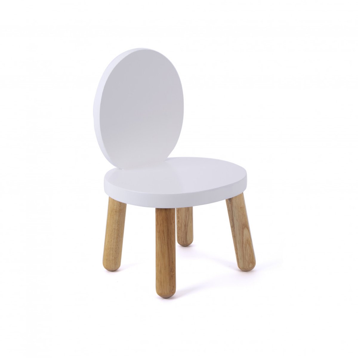 Lot de 2 Ma première chaise Enfant Ovaline Blanc 1-4 ans blanc et bois, PIOUPIOU ET MERVEILLES