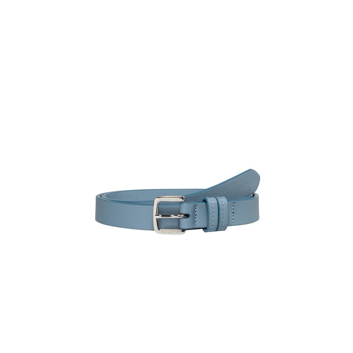 Ceinture modèle Billar en cuir de vachette souple bleu moyen, MARC O'POLO