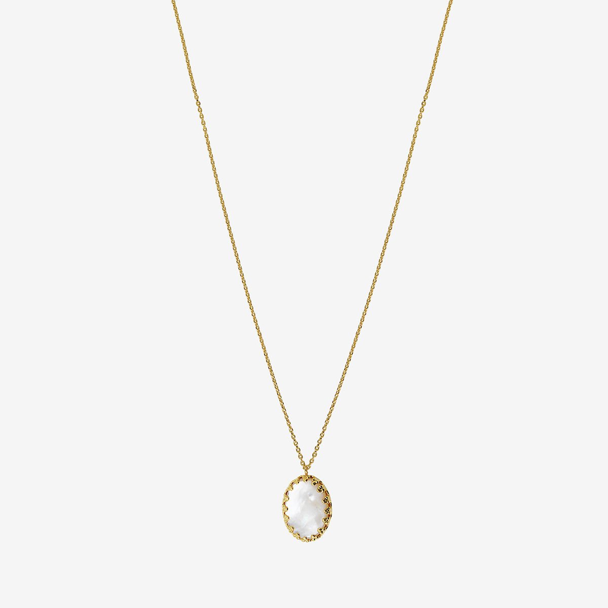 Collier doré nacre blanche petit modèle - dubarry blanc, CAROLINE NAJMAN