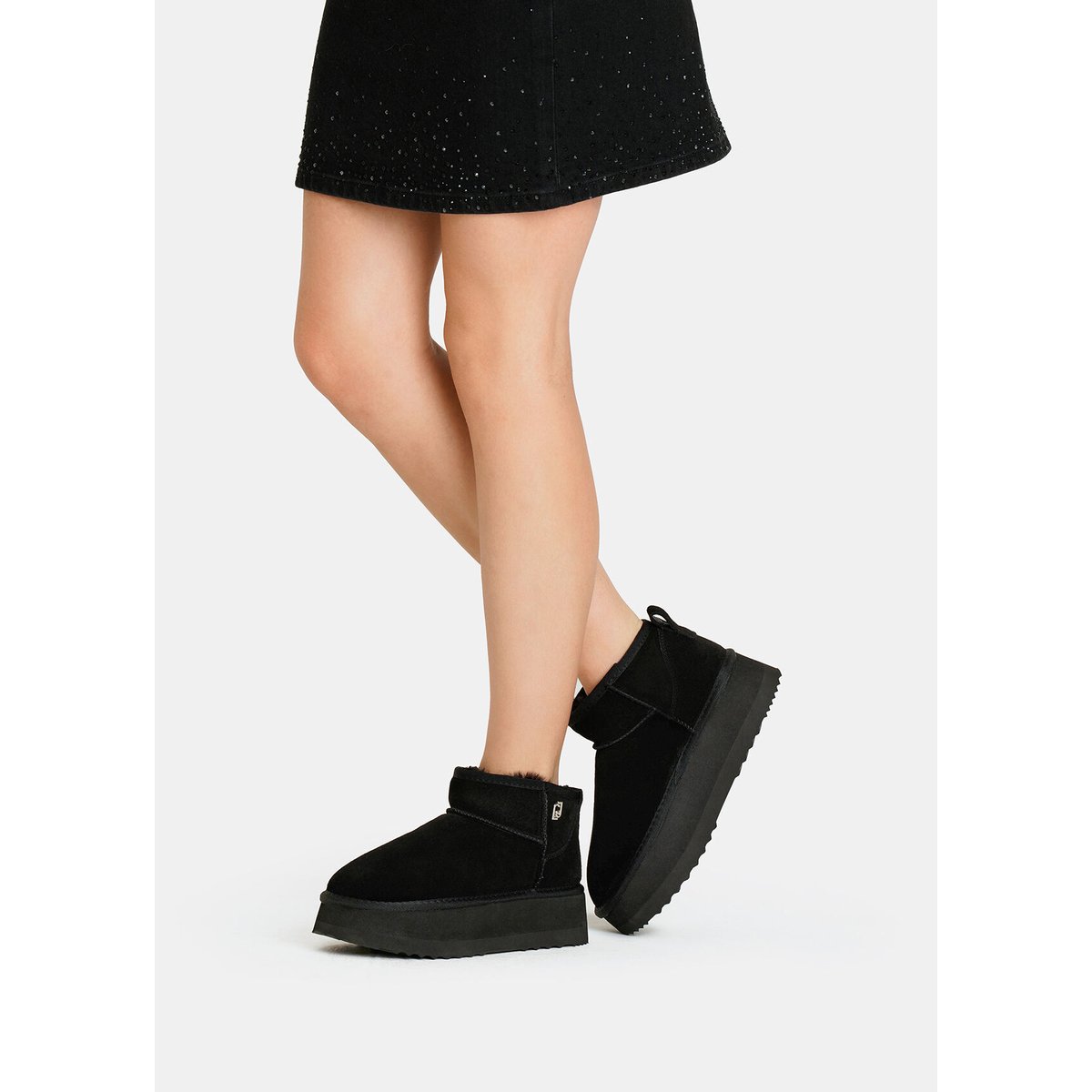 Bottines chaudes à plateforme noir, LIU JO