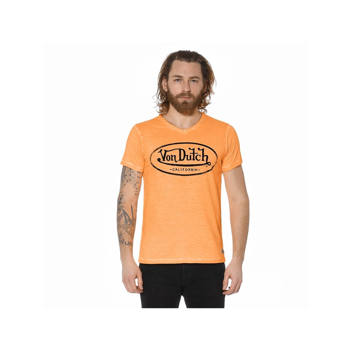 Tee Shirt en coton Ron orange, VON DUTCH