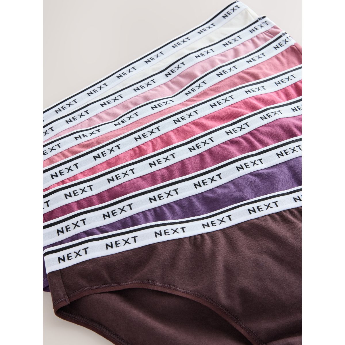 Culotte en coton à logo, lot de 7 prune, NEXT