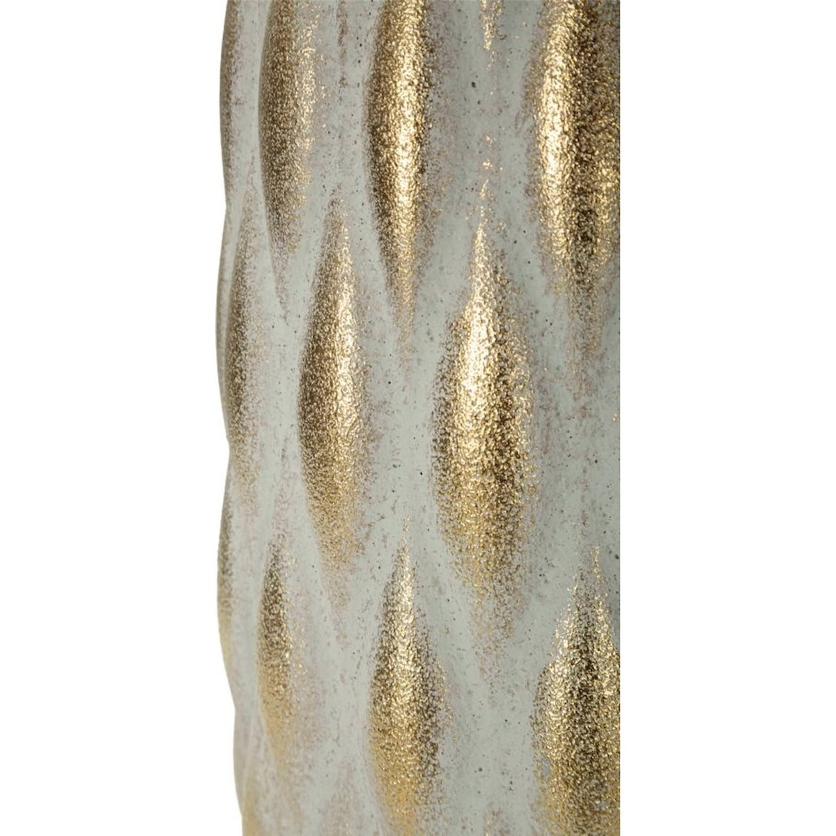 Vase en céramique à relief texturé MODERN gris et doré, RECOLLECTION