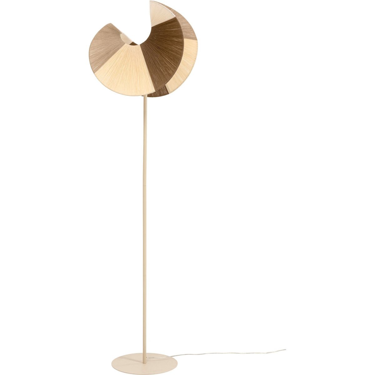 Lampadaire en acier et coton, SELLA marron, KARE DESIGN