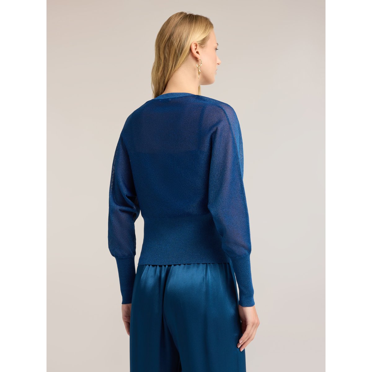 Cardigan fil textile bleu, MOTIVI
