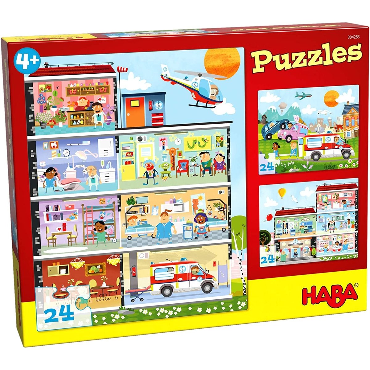 Puzzles - Haba - Mon Petit Hôpital couleur unique, HABA