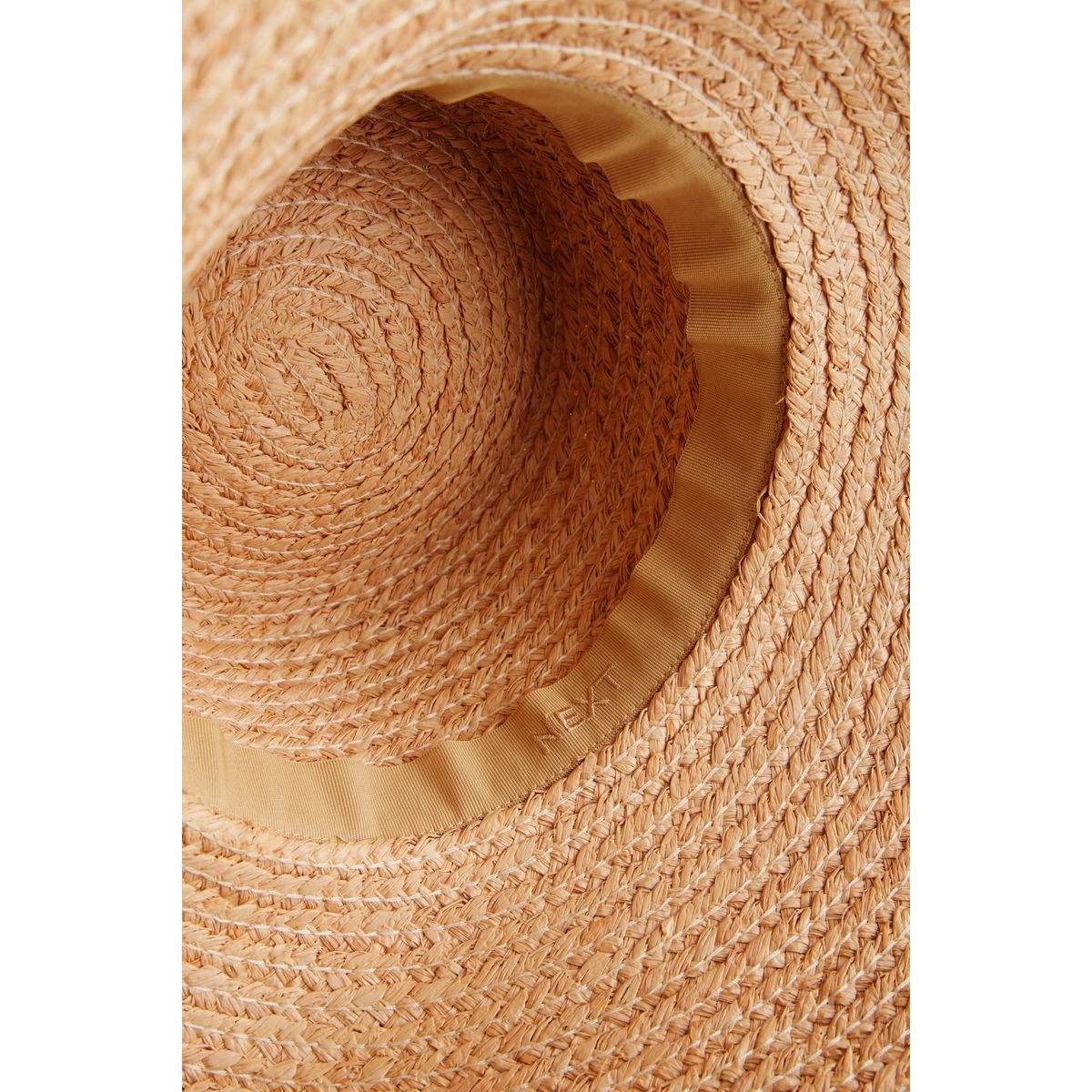 Chapeau avec larges bords bruts naturel, NEXT