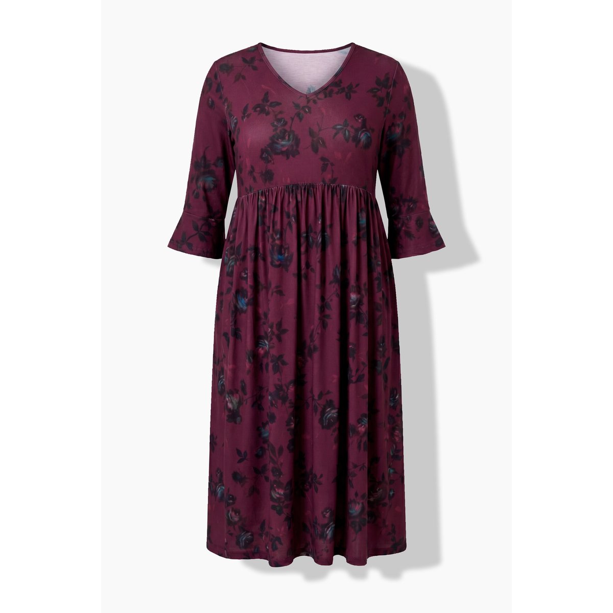 Robe maxi en jersey rouge vin foncé, ULLA POPKEN