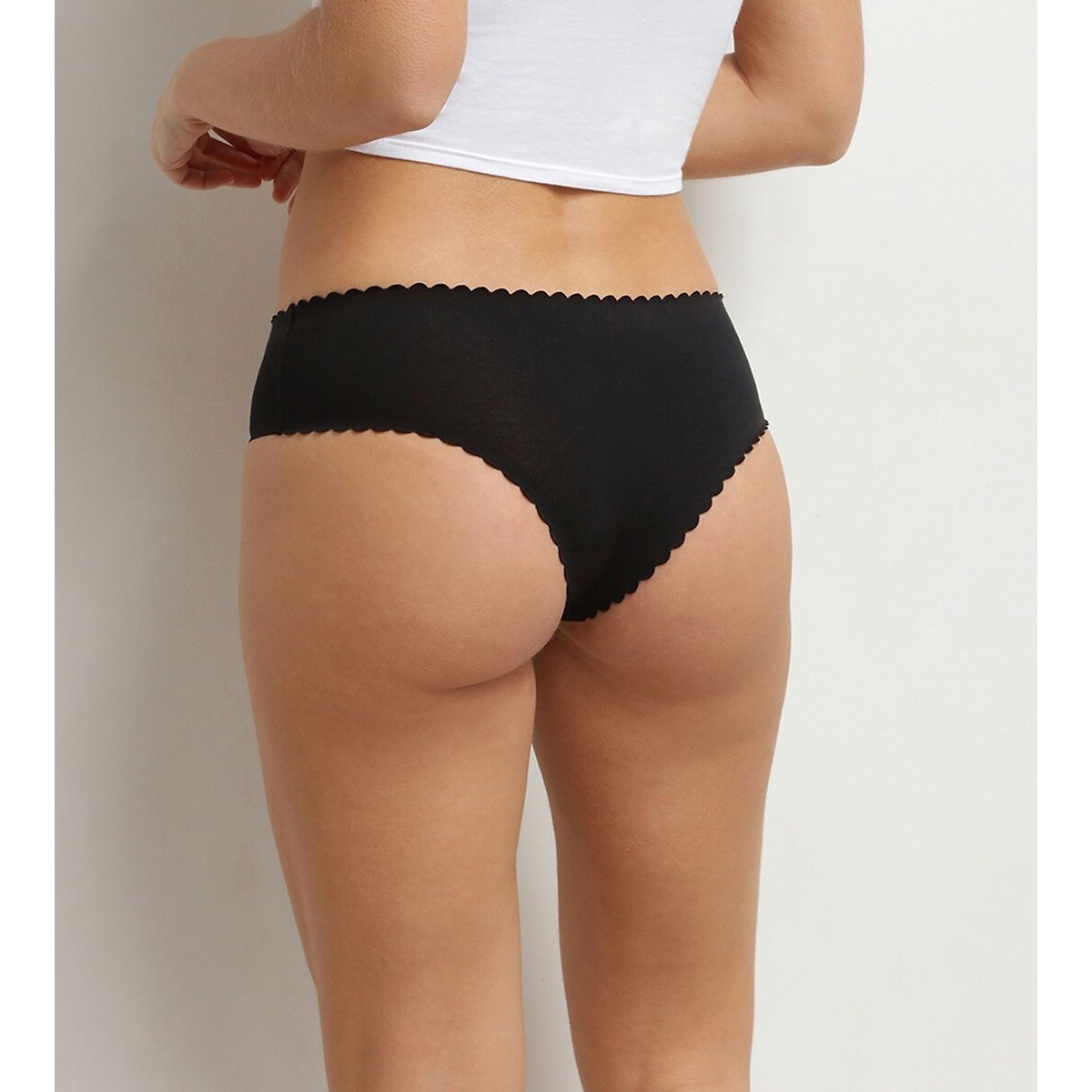 Lot de 2 Hipster BODY TOUCH EASY noir + peau, DIM