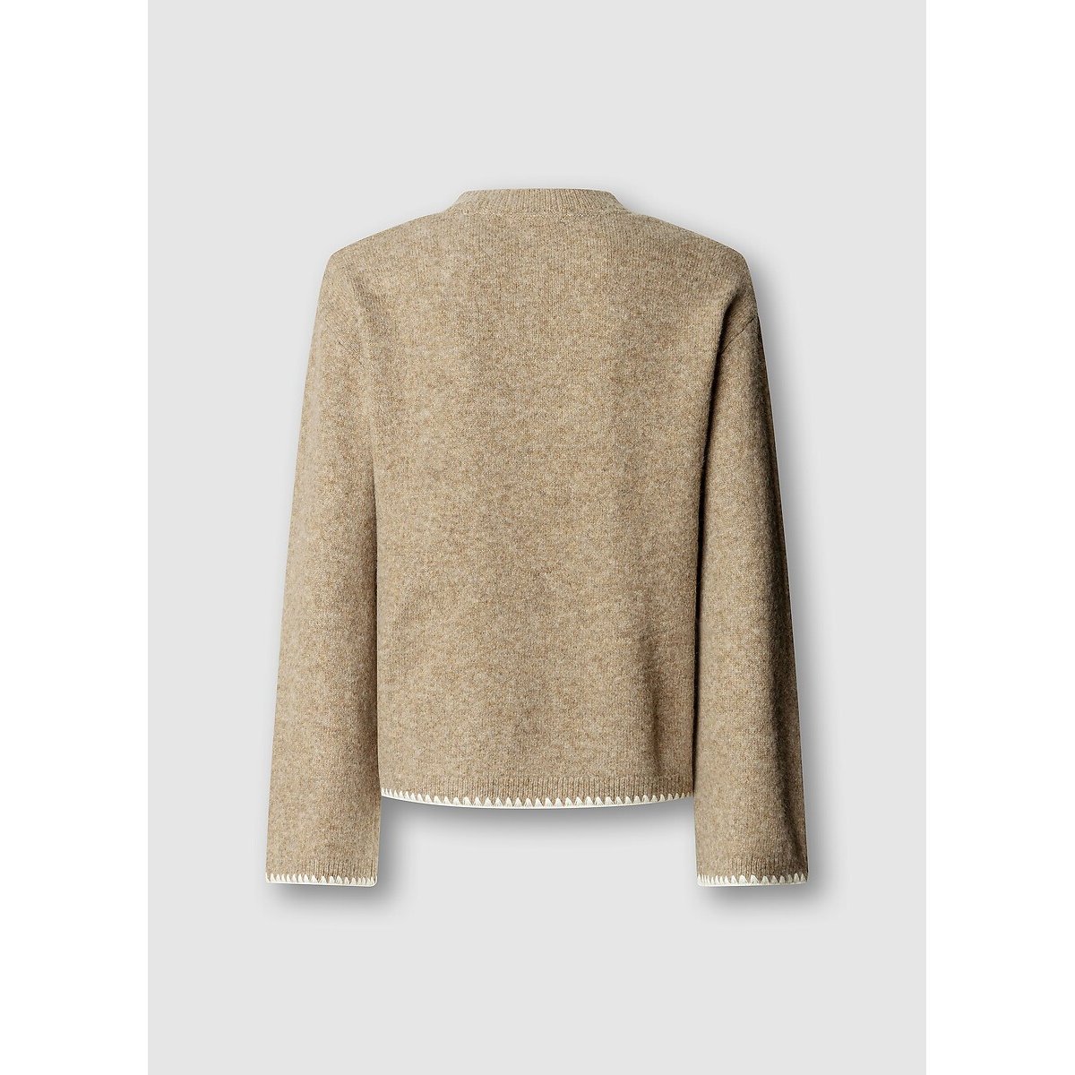 Langärmeliger Pullover mit Stehkragen beige, PEPE JEANS