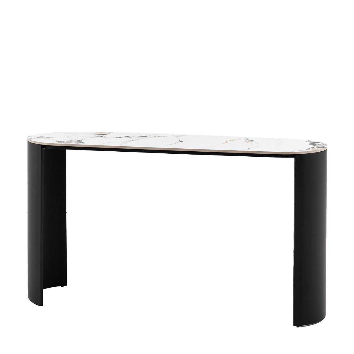 Maurice Marble & Metal Console Table white marble, ÉDITÉ