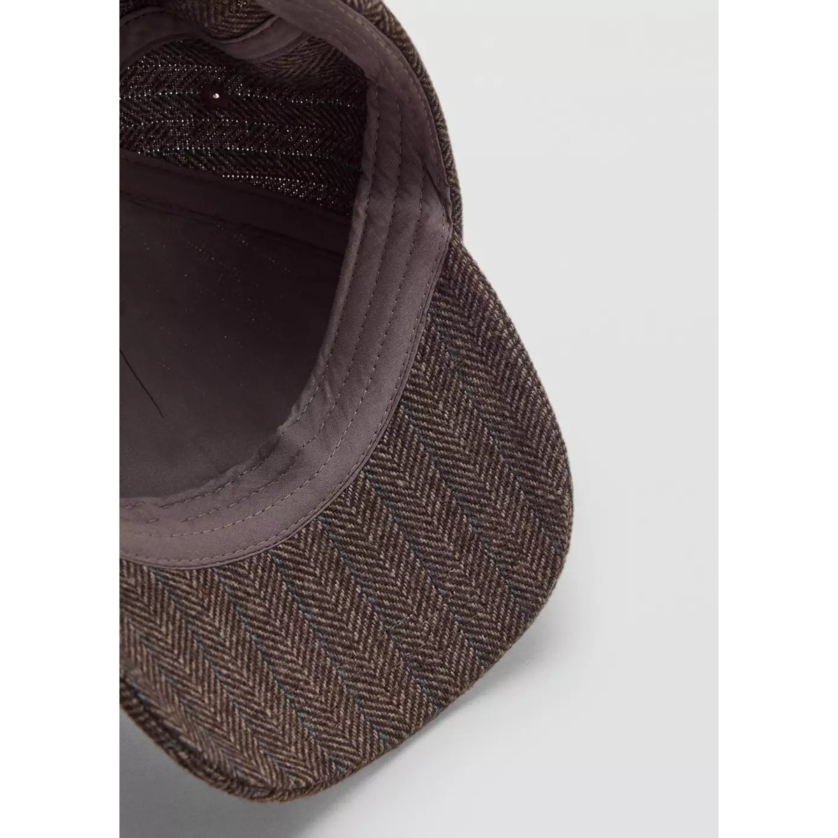 Casquette drap de laine à chevron marron, MANGO TEEN