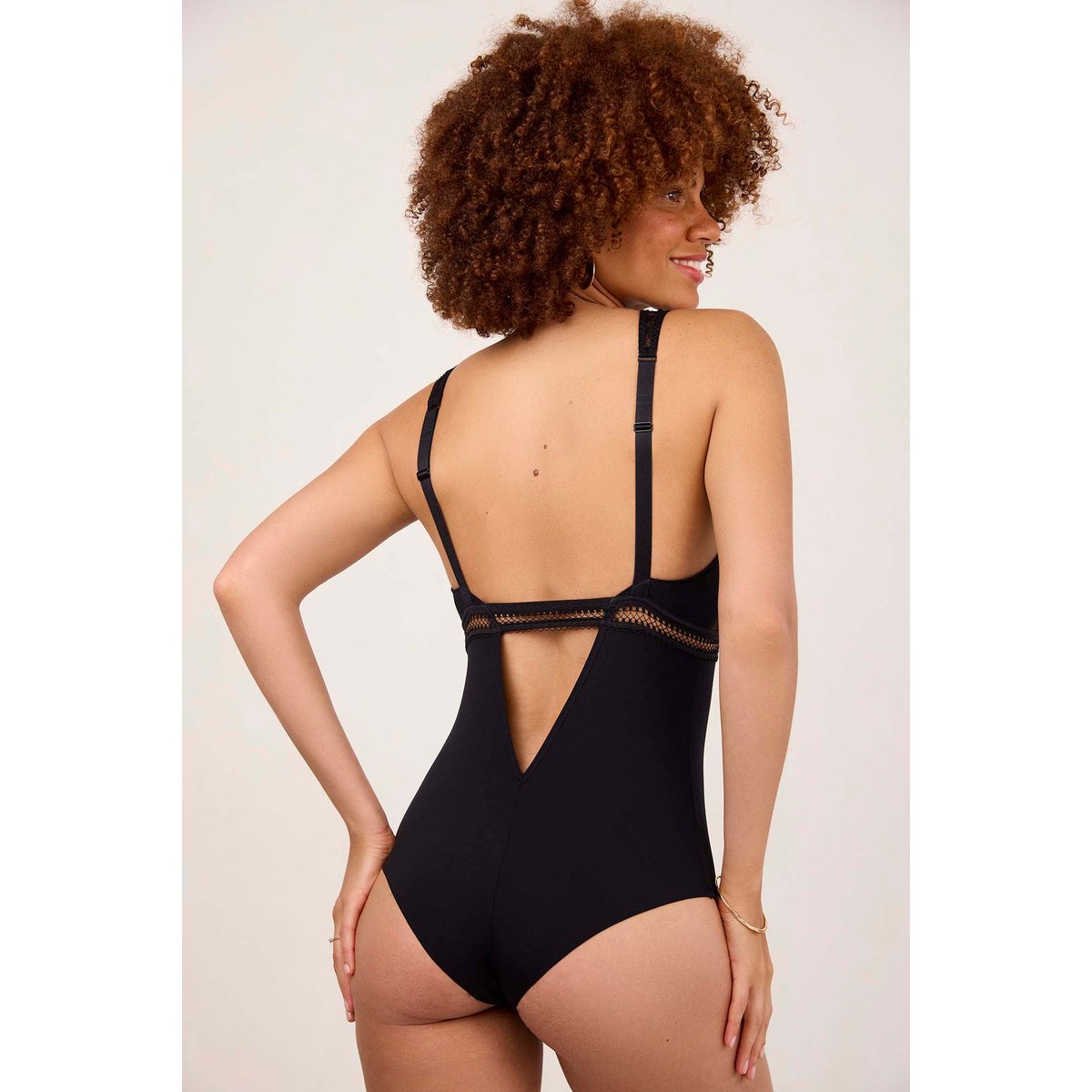 Body en dentelle SONGE noir, MAISON LEJABY
